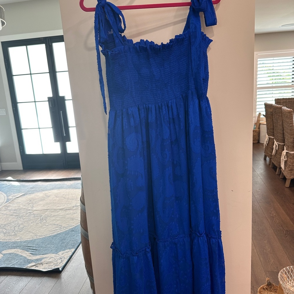 Lilly Pulitzer EUC SZ XL Vibrant Blue Maxi Dress - Picture 2 of 9